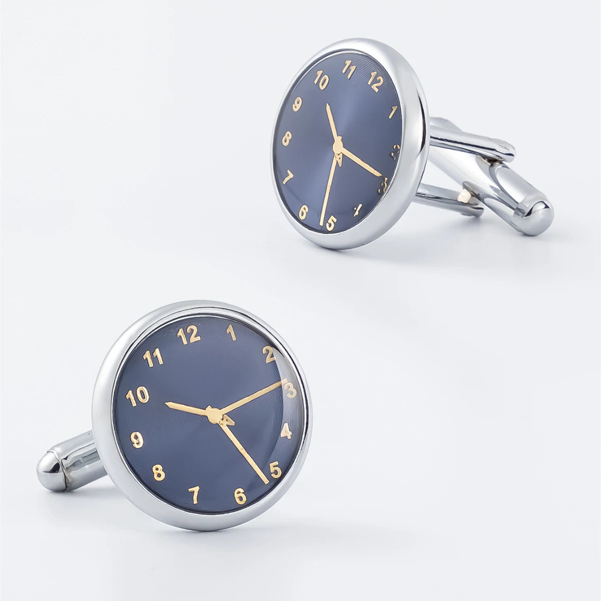 Fashion Man Clock-shaped Round Pattern Shirt Cufflinks Luxury Wedding Guests Gifts Fashion Jewelry Men Cuffs Factory Wholesale