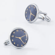 Fashion Man Clock-shaped Round Pattern Shirt Cufflinks Luxury Wedding Guests Gifts Fashion Jewelry Men Cuffs Factory Wholesale