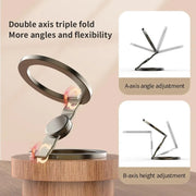 Fidget Spinner Magnetic Phone Holder for MagSafe Foldable Fingertip Gyroscope Ring Grip Kickstand Universal Strong Magnet Stand