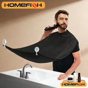 Black Beard-Trimming Bib and Grooming Cape — 1 Piece