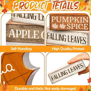 Fall Tiered Tray Decor Fall Table Centerpiece Decorations Wooden Maple Autumn Harvest Party Favors for Table Centerpiece
