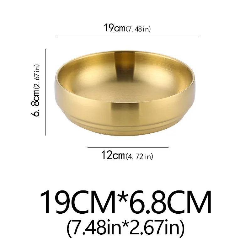 Double-Wall Stainless Steel Bowl — 17–25 cm, Selected Finish
