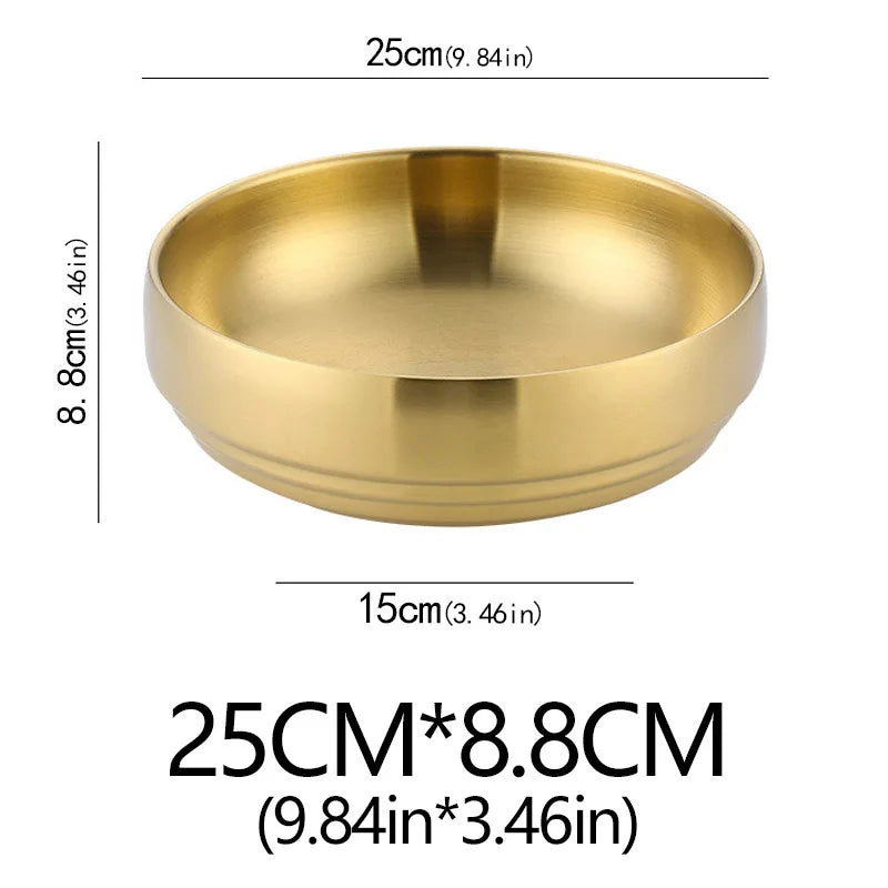 Double-Wall Stainless Steel Bowl — 17–25 cm, Selected Finish