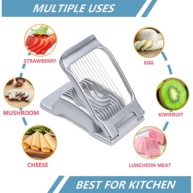 LMETJMA Stainless Steel Egg Slicer