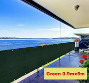 Green Fence Privacy Screen Windscreen Cover Fabric -Backyard Privacy Fence, Balcony Deck Privacy Screen with Bindings & Grommets