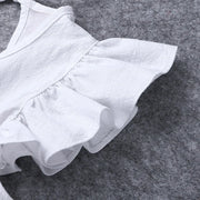 Linen Cotton Baby Ruffle Dress