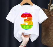 Hot Sale T-Shirt Number 2 3 4 5 6 7 8 9 11 Happy Birthday Gift T Shirt Baby Girls Boys Clothes Unisex Tshirt Tee Top