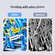 Writable Cable Identification Labels — 240 Pieces, 8 Sheets
