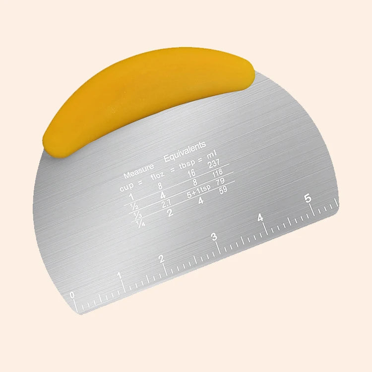 Stainless Steel Curved Dough Bench Scraper — 1 Piece