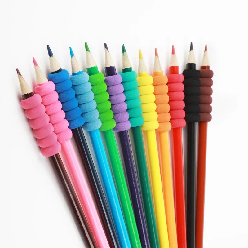 TWBEB NBR Foam Pencil Grips — 30 Pieces, Random Mixed Colors