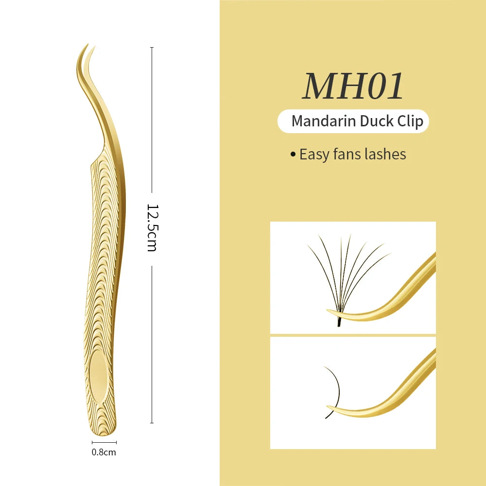 GLAMLASH ESD ST SA Series Anti-static Eyelash Extension Tweezer Curved Lash Tweezer Straight Tip Tweezer Makeup Tool