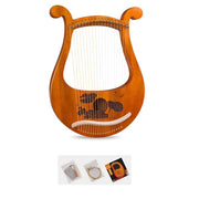 19-String Mahogany Lyre Harp