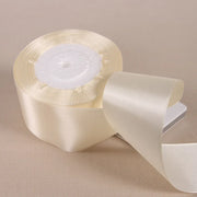 Beige Satin Gift-Wrapping Ribbon — 25 Yards, Selected Width
