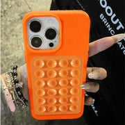 3D Suction Cup Stand Litchi Pattern Phone Case For iPhone 18 17 16 15 Pro Max Plus 16E 14 13 12 11 Pro Max X XS Shockproof Cover