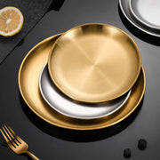 Round Stainless Steel Serving Tray