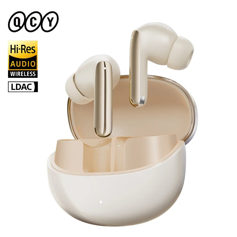 QCY MeloBuds Pro ANC Wireless Earphones Bluetooth 5.3 Hi-Res Audio with LDAC Earbuds 46dB Active Noise Cancellation Headphones