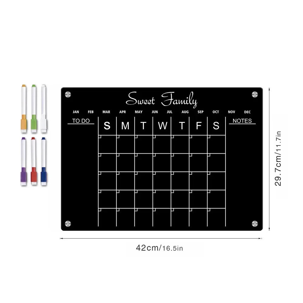 Magnetic Acrylic Refrigerator Planner