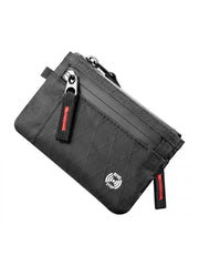 Black Nylon Multi-Compartment Zipper Wallet — 1 Piece