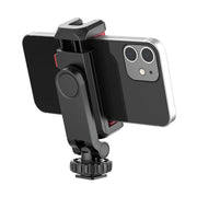 ST-06S Dual Head Phone Holder Horizontal and Vertical Phone Holder DSLR Camera Monitor Holder for Smartphone Vlogging