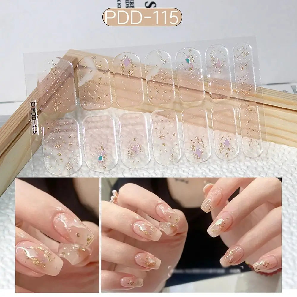 Semi-Cured Gel Nail Polish Strips, 14-Pc