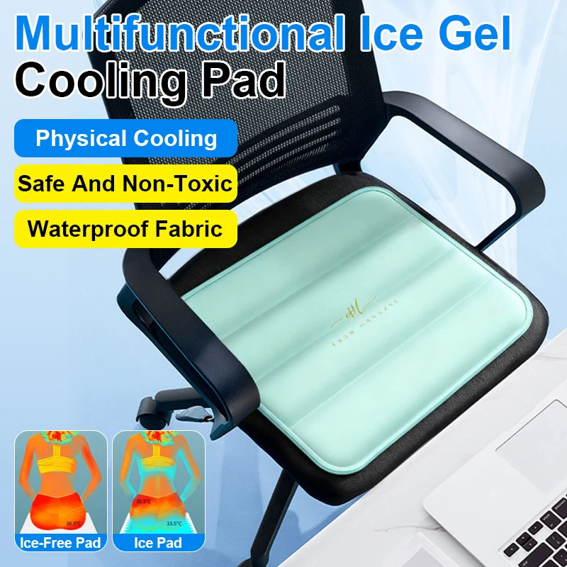Pet Cooling Mat Gel Ice Pad for Dogs Cats Summer Cool Ice Cold Pad Office Seat Cushion Car Bed Sofa Cooler Mat Hot Weather