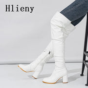 Patent Leather Thigh-High Boots
