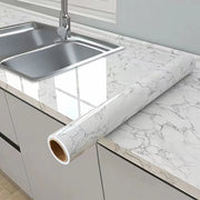 Marble Self Adhesive Wallpaper Waterproof Oil Proof Peel Stick Sticker for Kitchen Countertop Cabinet Furniture Wall Home Renova