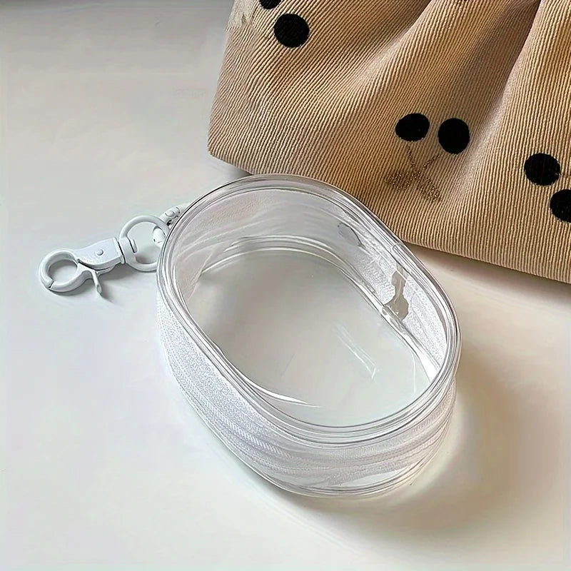 Clear Zipper Travel Pouch with Clip — Selected 1- or 2-Piece Pack