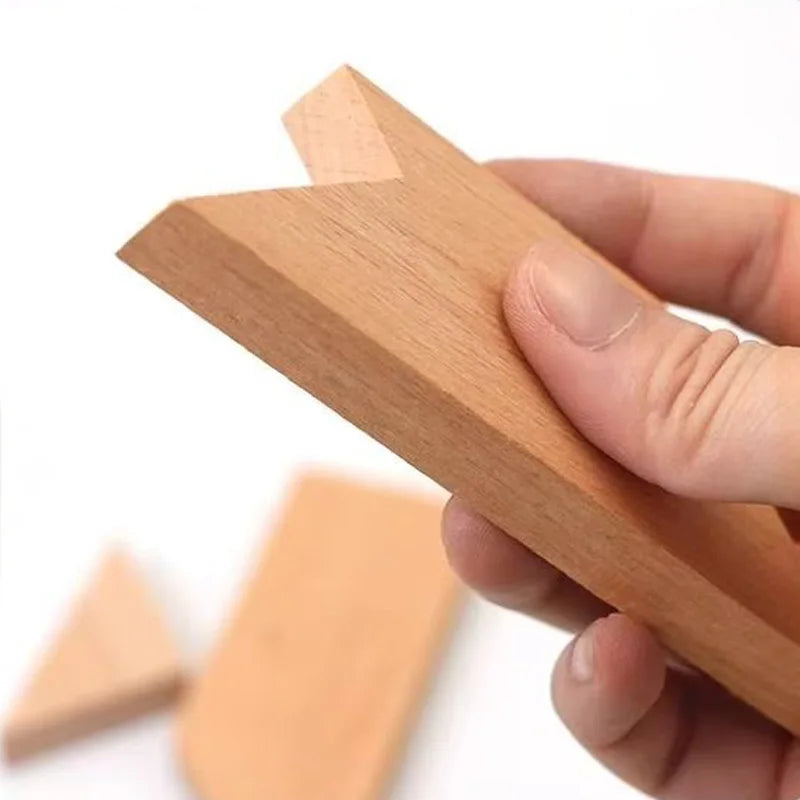 Wood T Shape Puzzle Geometric Tangram 100 Problem Challenges Brain Teaser Toys for Kids & Adults Party Favors Classroom Prizes
