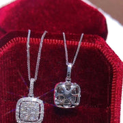 2026 Fashion Contracted Design Square Cubic Zircon Pendant Necklace for Women Exquisite Neck Accessories Wedding Party Jewelry