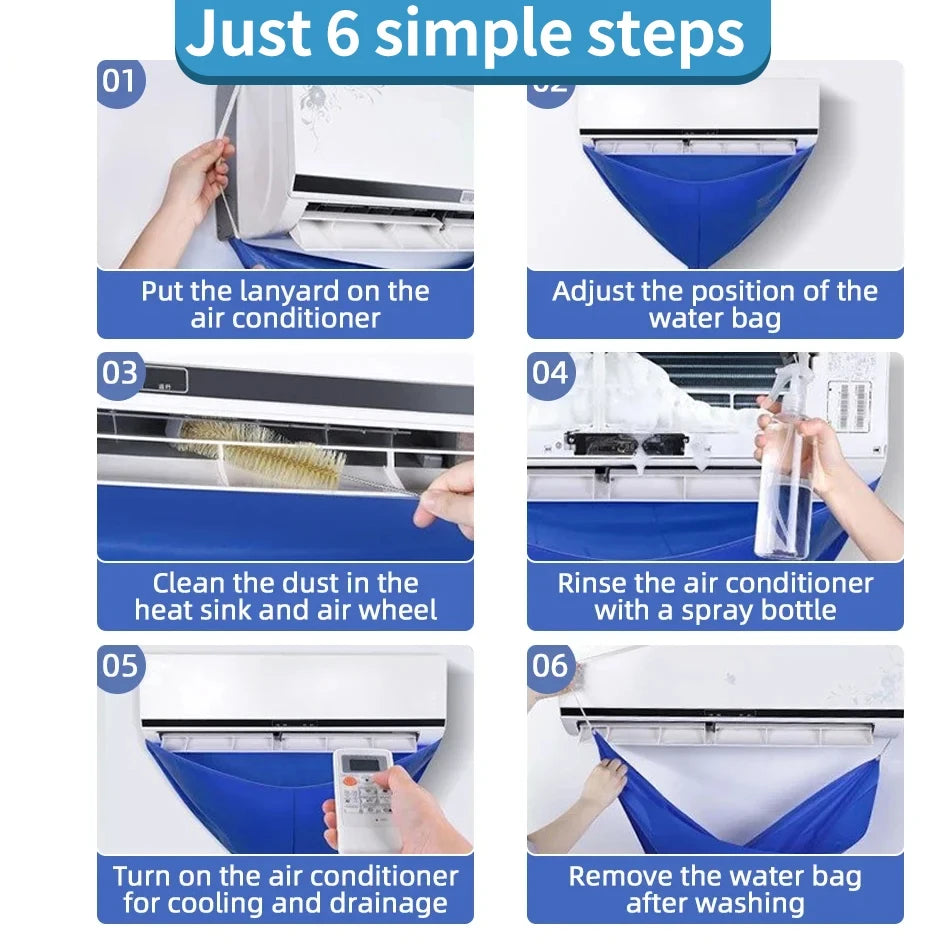 AC Cleaning Cover Kit with Water Bag