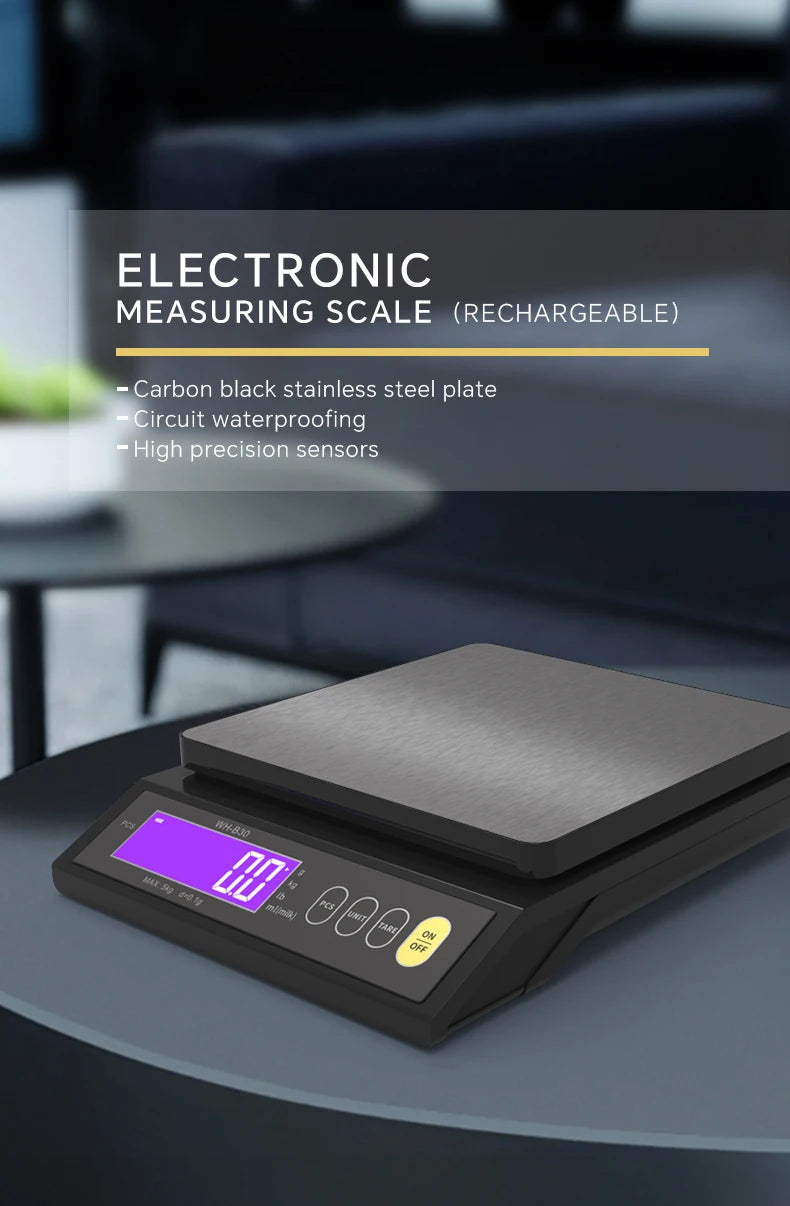 Rechargeable Stainless Steel Digital Kitchen Scale