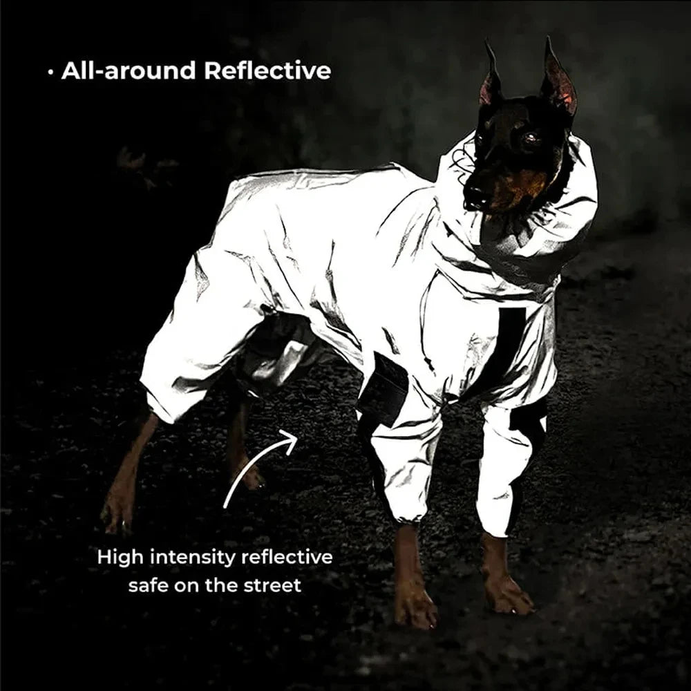 Reflective Waterproof Dog Rain Jumpsuit