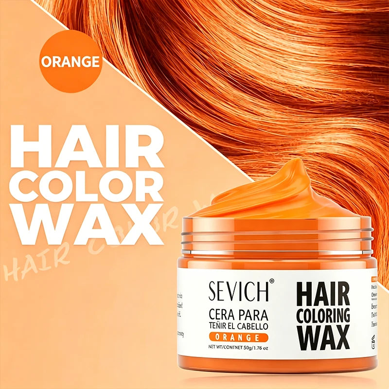 Silver White Temporary Hair Color Wax Pomade Disposable Hair Coloring Mud Natural Washable Hair Styling Clay for Men Girls Women