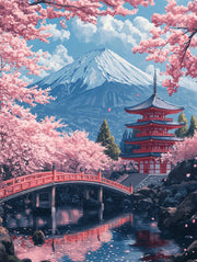 Cherry Blossom Paint-by-Number Canvas Kit