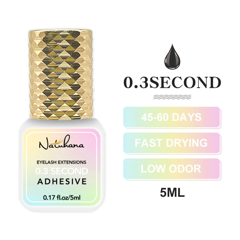 NATUHANA False Eyelash Glue Waterproof Eye Lash Cosmetic Tools False Eyelashes Adhesive Clear-white Dark-Black Makeup Tools