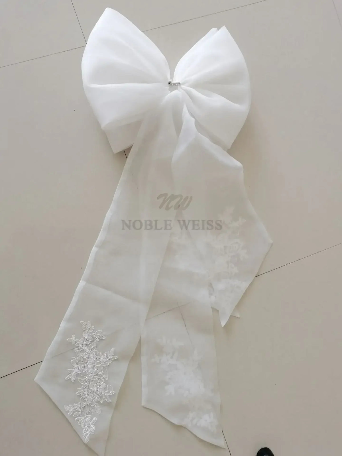 Seperate  Organza Bow Appliques Wedding Dress Knots  Removeable Bride Dresses Knots With Ribbon Customized