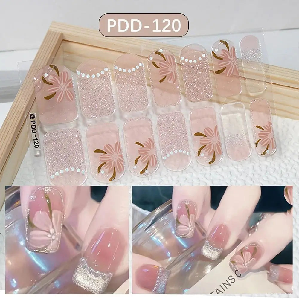 Semi-Cured Gel Nail Polish Strips, 14-Pc