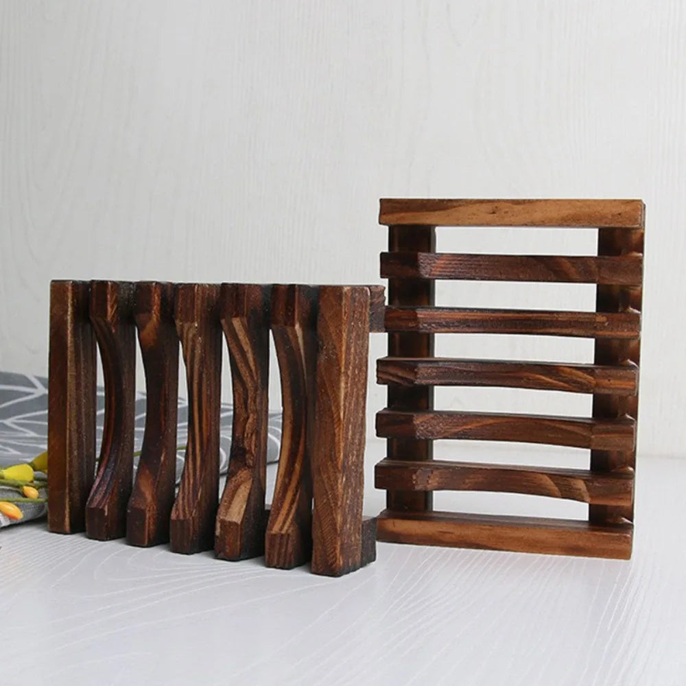 New Wood Soap Box Natural Wooden Bath Soap Holder Creative Fashion Tray Prevent Mildew Drain Box Kitchen Bathroom Washroom Tools
