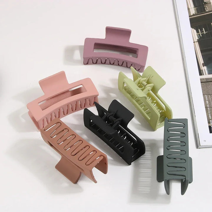 Matte Square Hair Claw Clip — 8.5 or 10.5 cm