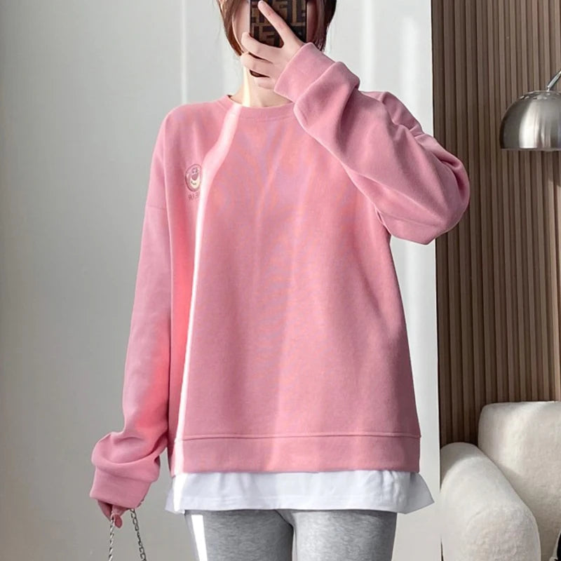 Maternity Postnatal Nursing Wear For Spring And Autumn Sweater Pink Spring And Autumn Nursing Clothing For Postnatal Wear