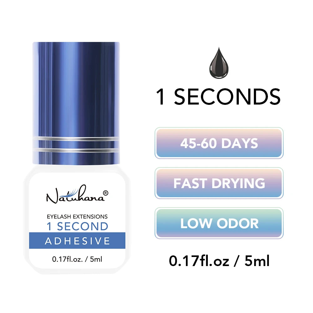 NATUHANA False Eyelash Glue Waterproof Eye Lash Cosmetic Tools False Eyelashes Adhesive Clear-white Dark-Black Makeup Tools