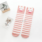 Spring Autumn Girls Cotton Ankle Short Lovely Stockings Cartoon Unicorn Kids Child Knee High Socks Infant Baby Over Knee Socks