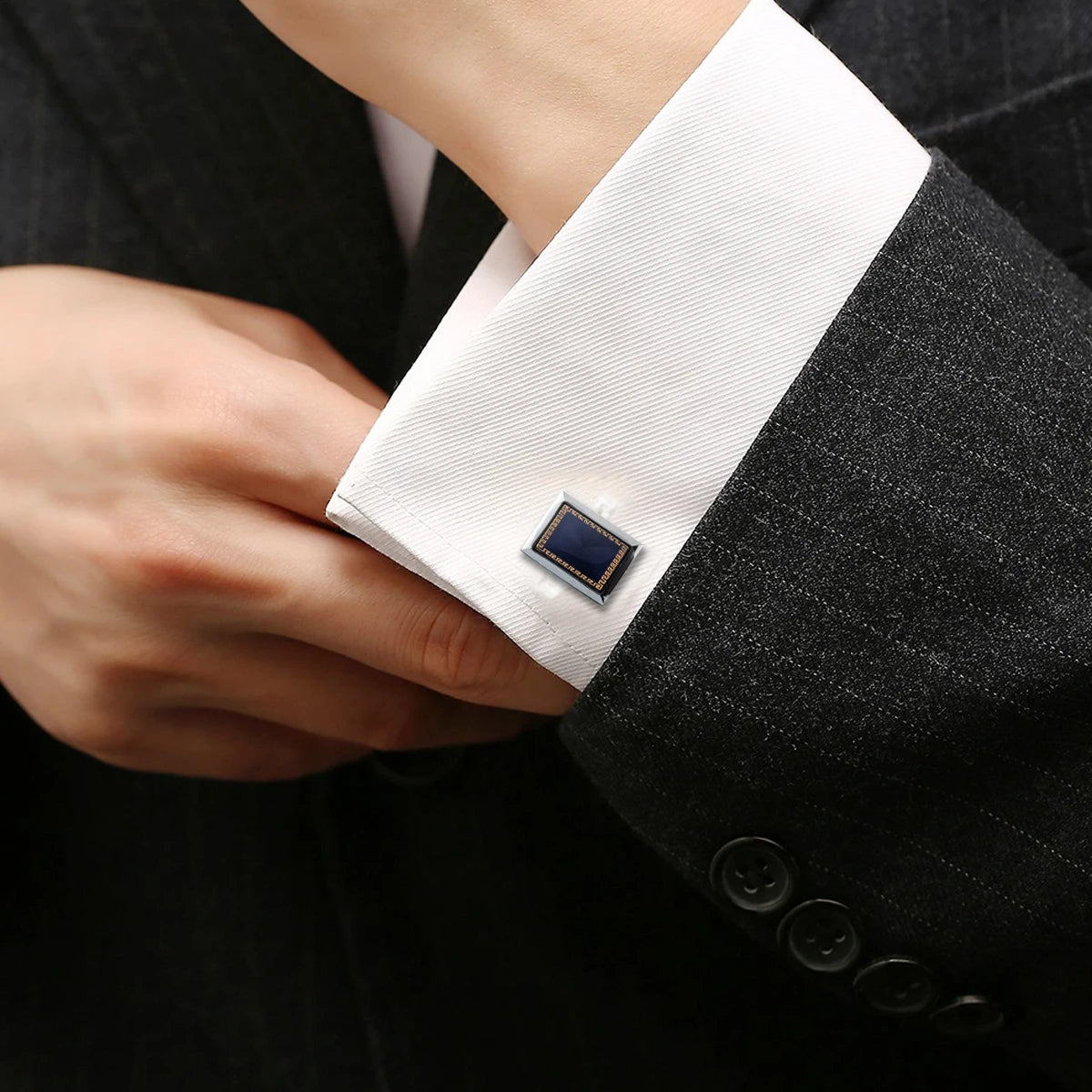 Fashion Man Clock-shaped Round Pattern Shirt Cufflinks Luxury Wedding Guests Gifts Fashion Jewelry Men Cuffs Factory Wholesale