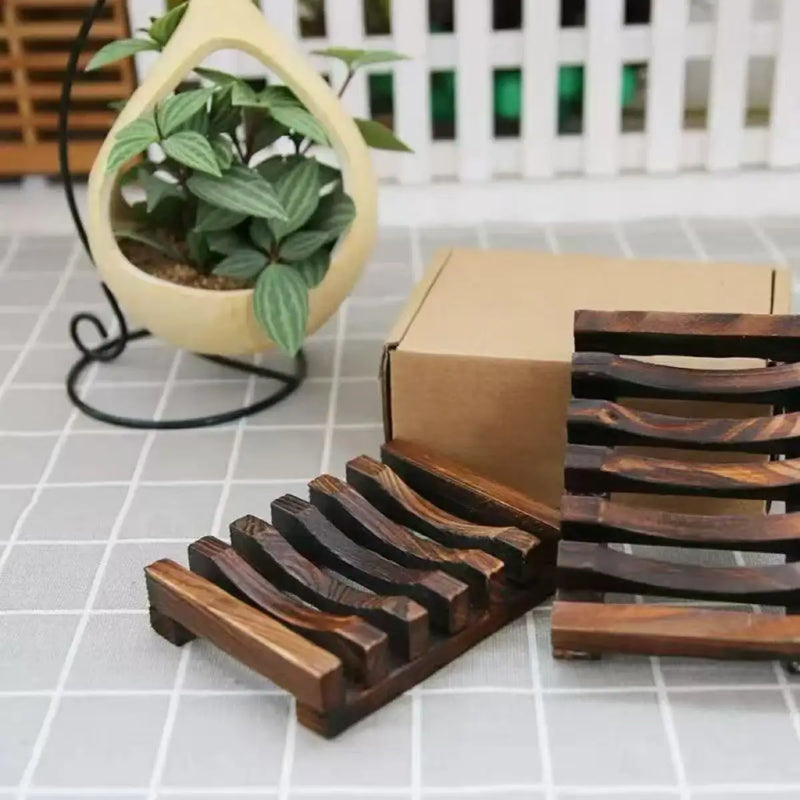 Soap Box Natural Bamboo Dishes Bath Soap Holder Bamboo Case Tray Wooden Prevent Mildew Drain Box Bathroom Washroom Tools