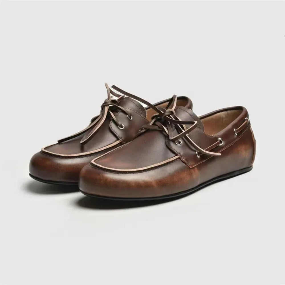 Sheepskin Leather Loafer Flats