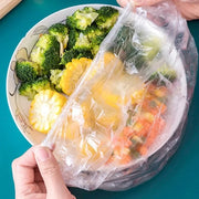 100/200Pcs Disposable Shower Cap for Hair Fresh-keeping Cover Food Storage Covers Food Grade Bowl Plate Cover Plastic Seal Wrap