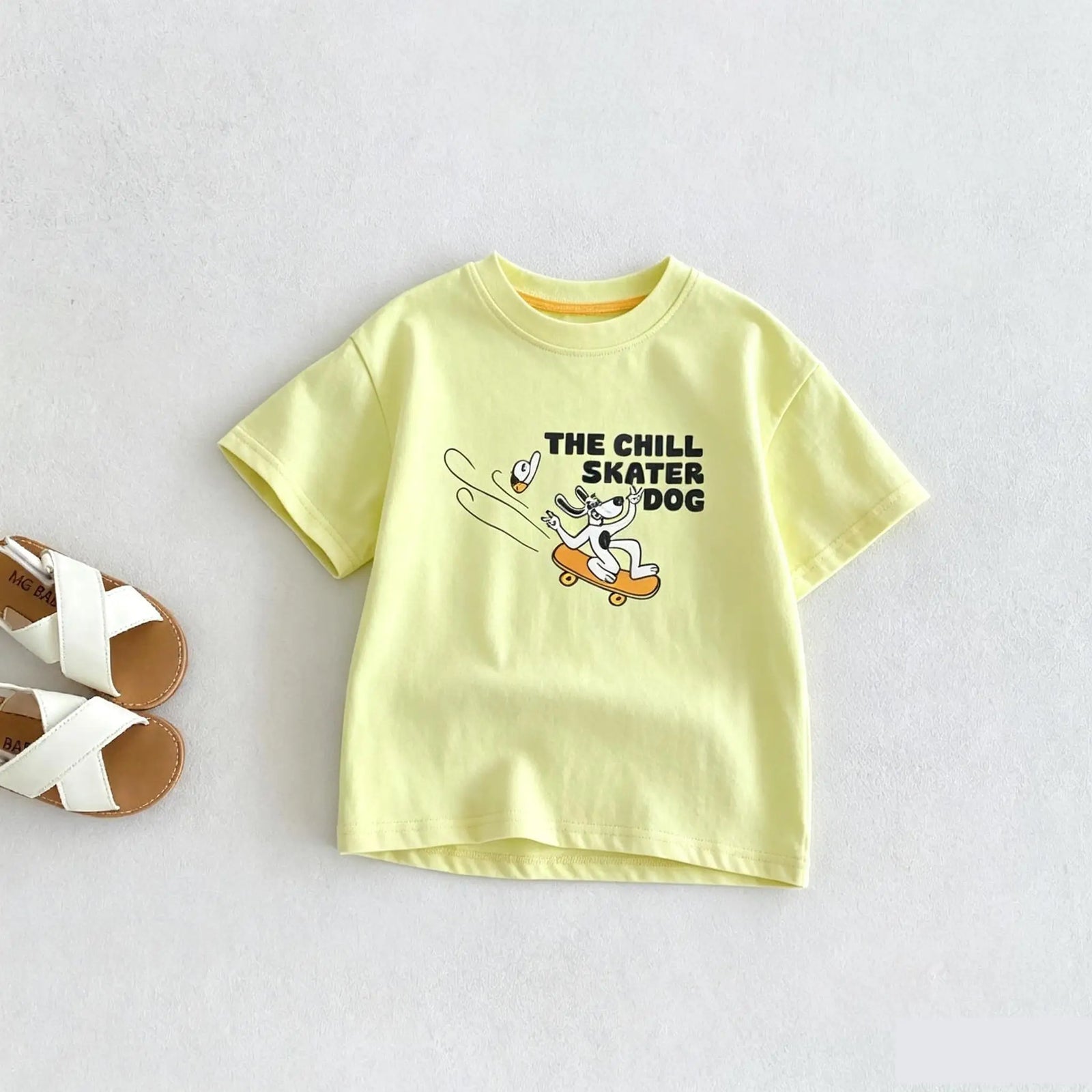 Cartoon Print Kids Crewneck T-Shirt