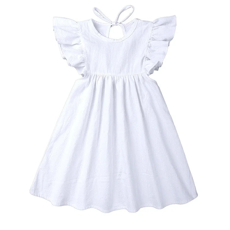 Linen Cotton Baby Ruffle Dress