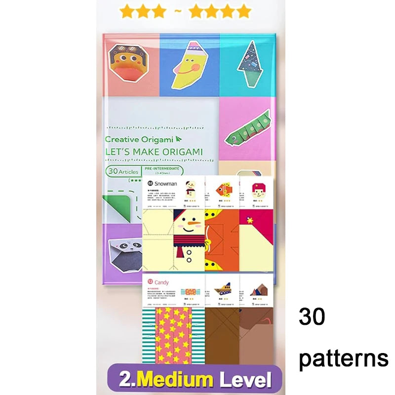 Animal-Pattern Origami Paper Kit — Selected 30- or 96-Sheet Pack